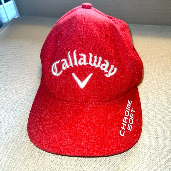 Callaway Golf Red Athletic Vented Hat Cap adjustable Odyssey Apex Epic Cap Hat - Picture 1 of 6